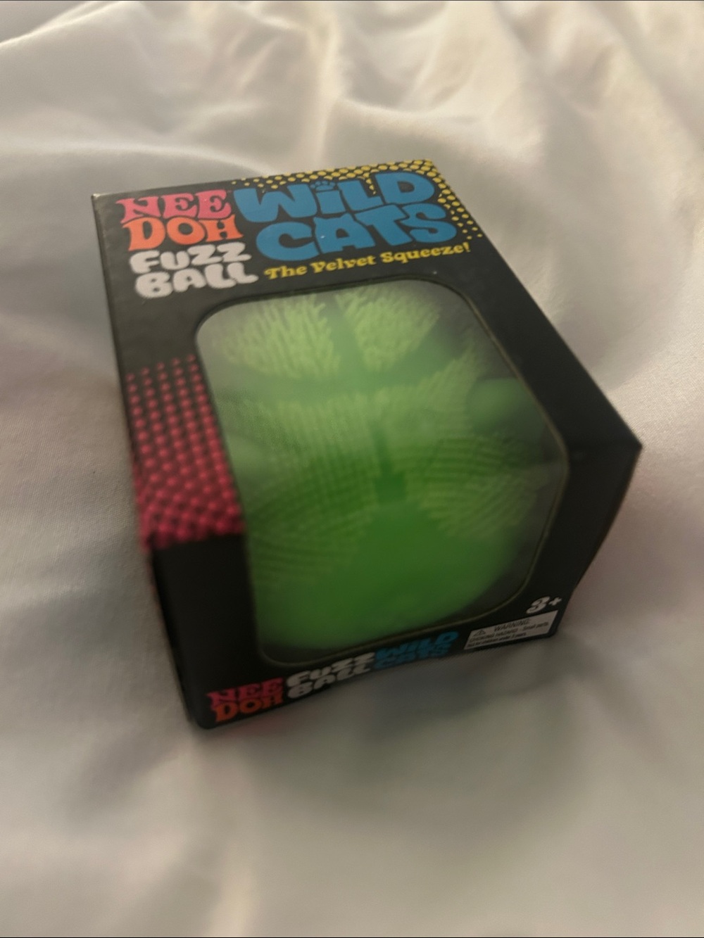 Needoh Wild Cats Fuzz Ball - Green Velvet Squeezer